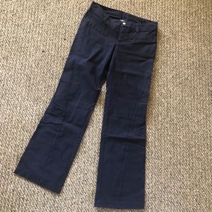 Athleta Field Pants Navy Mid Rise Boot Cut 4